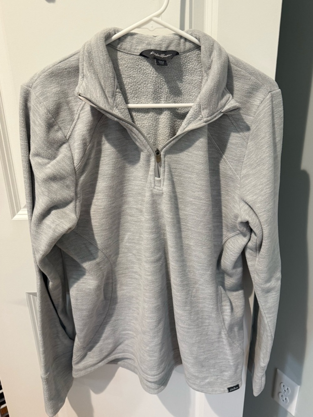 Eddie Bauer women’s size large grey quarter zip sweatshirt